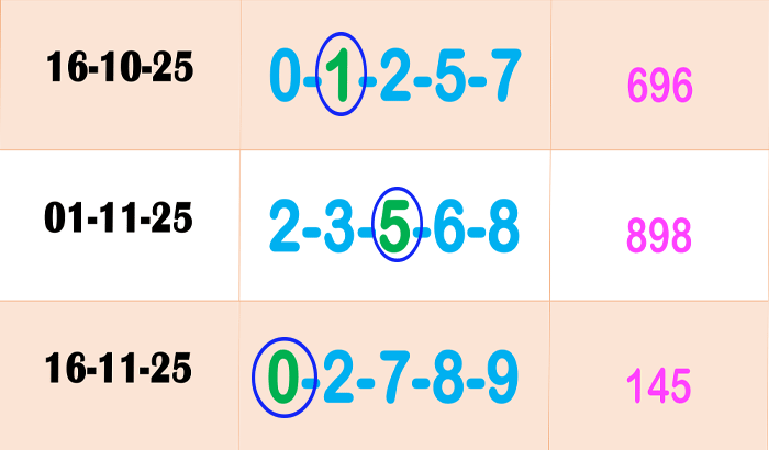 Thai Lottery Sure Best Five Total Win Tips Free 01-12-25